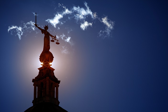 Statue of justice, Old Bailey court