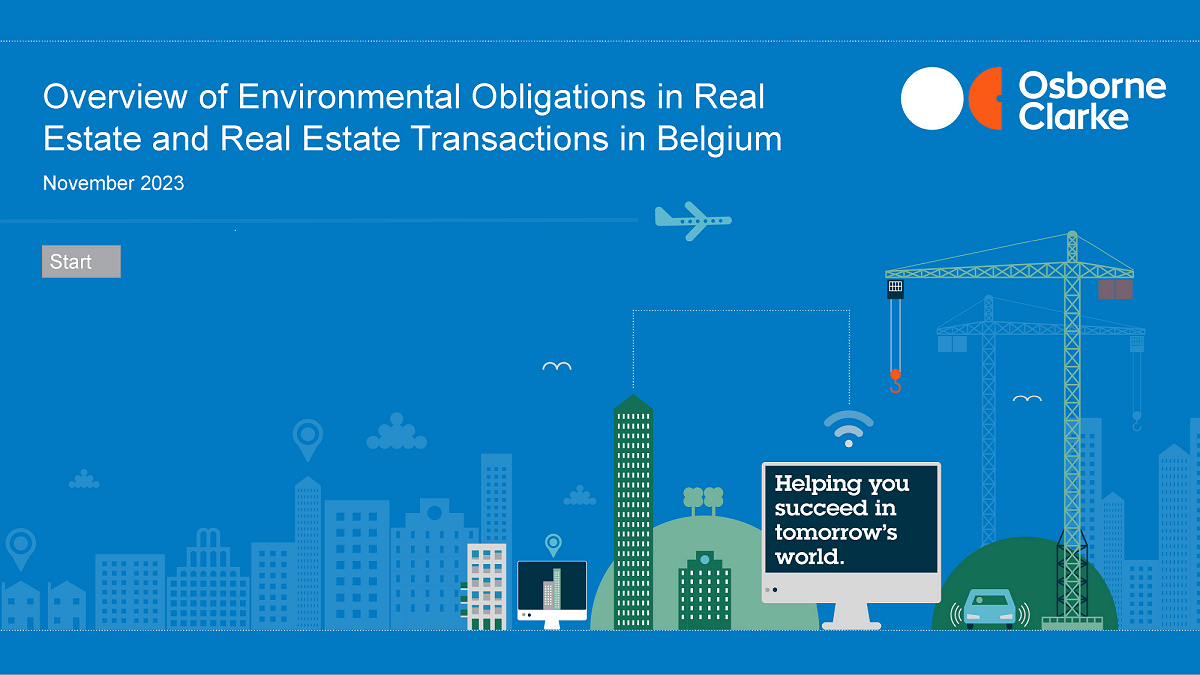 Environmental obligations in Real Estate Transactions Belgium