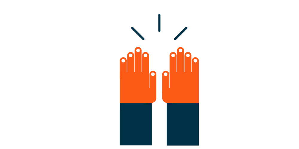 Osborne Clarke branded graphic of two hands making a cheering action