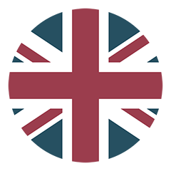 Round icon of UK flag