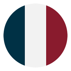 Round icon of French flag