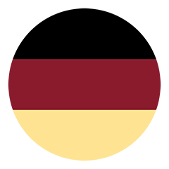 Round icon of German flag