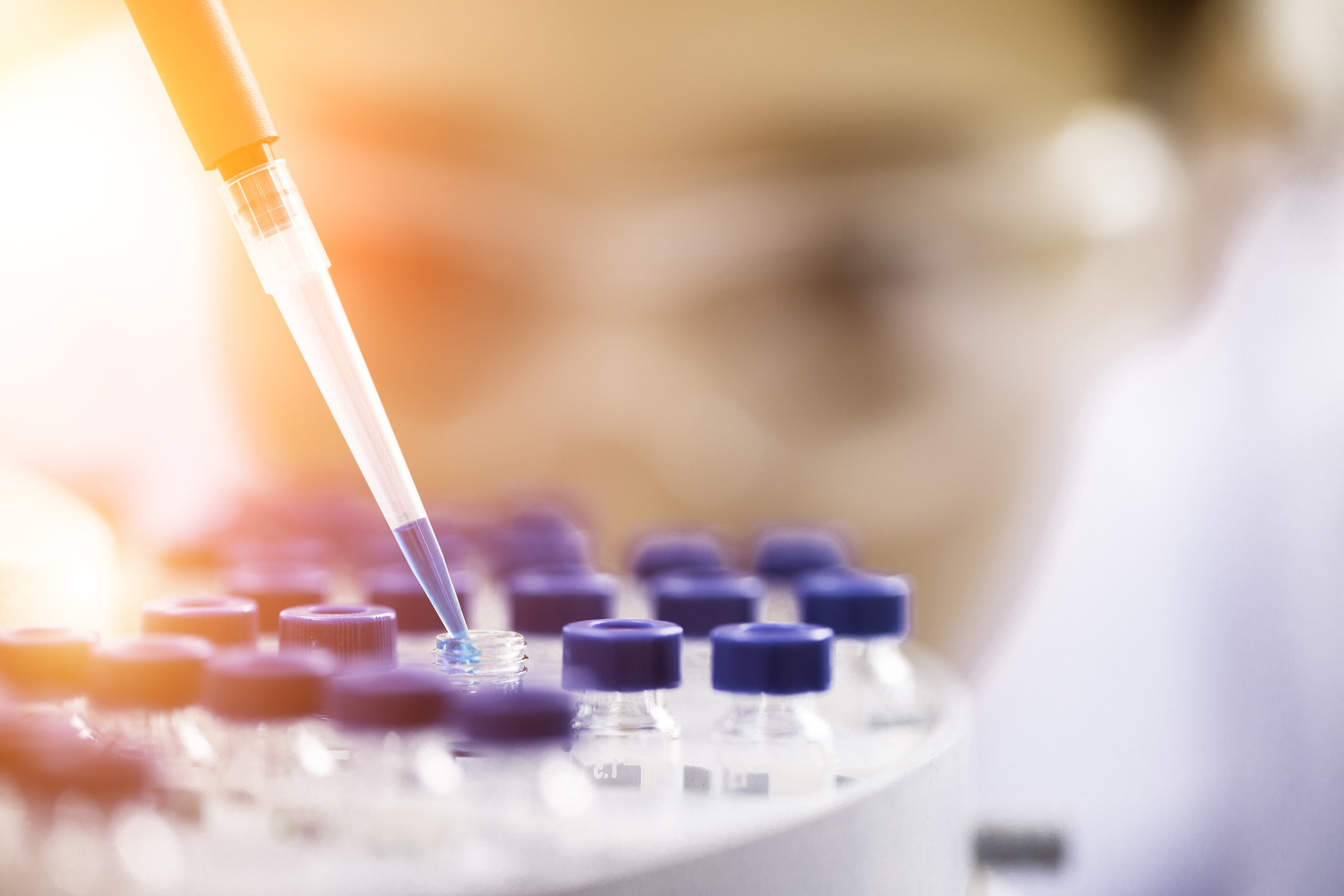 Person in a research laboratory