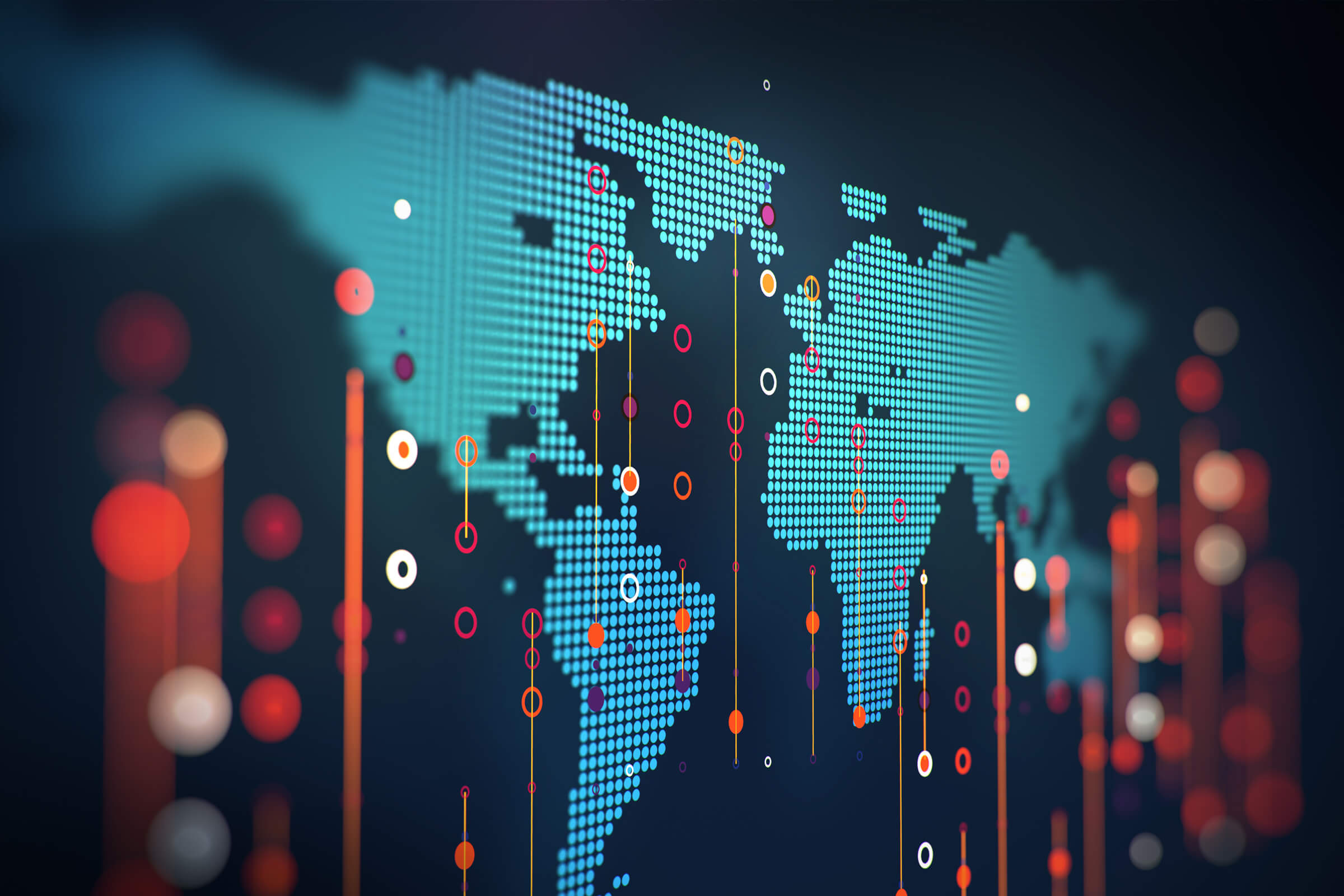 Digital world map