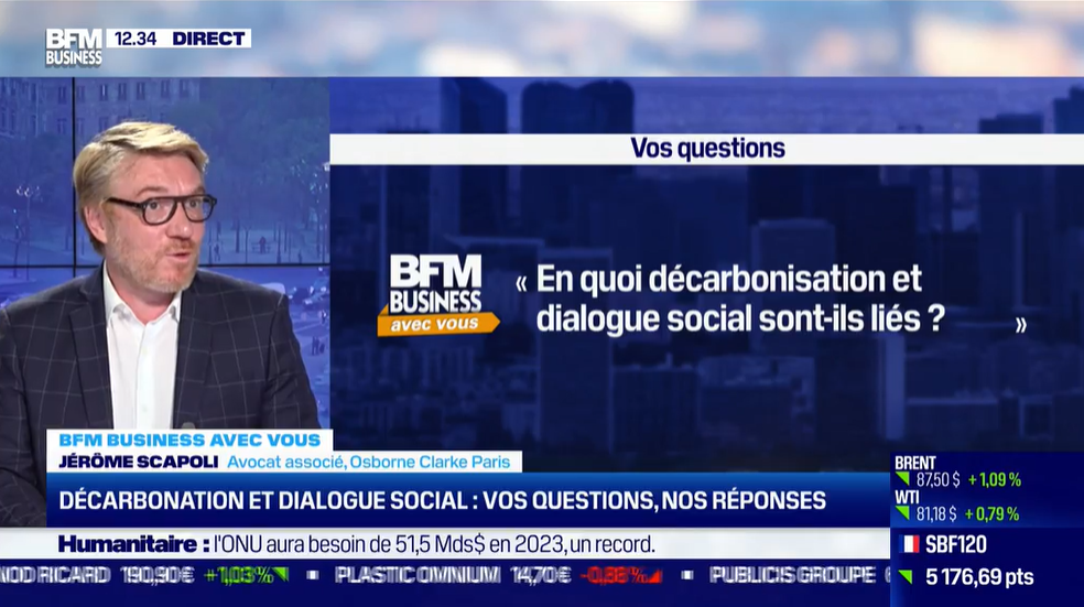 "Décarbonation et dialogue Social" - Jérôme Scapoli sur BFMTV